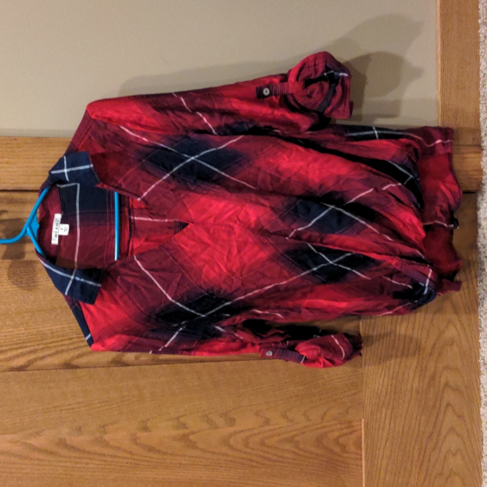 Plaid, pull over shirt